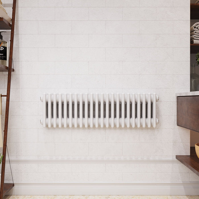 [BHHA303] Triple Column Traditional Radiator 300 x 999mm, High Gloss White - Lifestyle 1