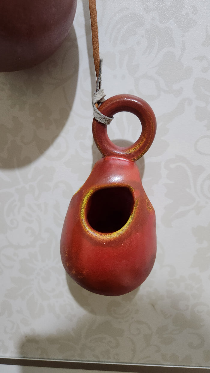 "Tzabar" Katzrin Pair of Hanging Ceramic Bird Nesters