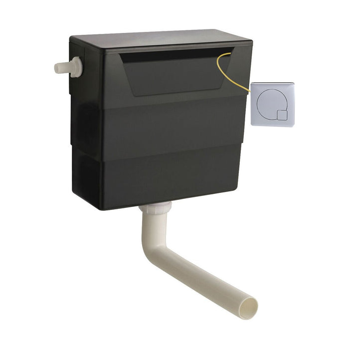 [BCC6M01] Universal Water Saving Dual Flush Side Inlet & Square Dual Flush Button - Choice of Finish - Cutout