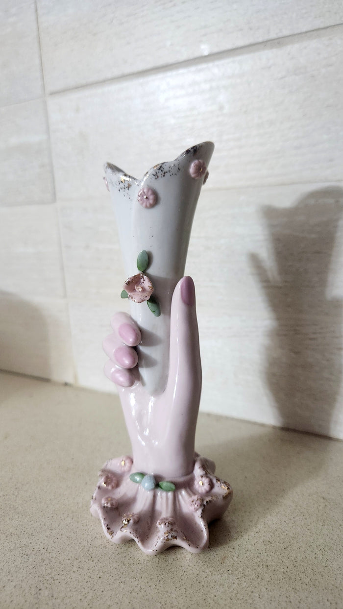 Victorian Style Porcelain Hand Vase