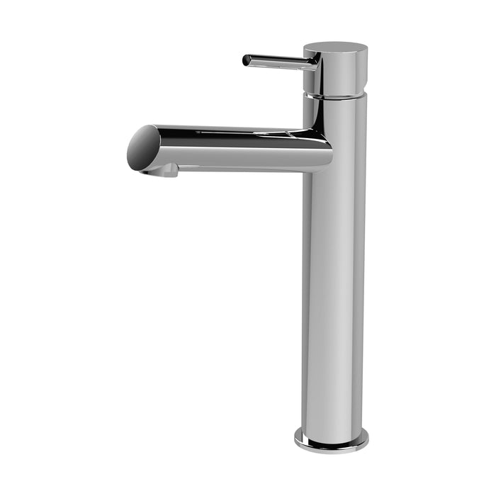 [BTE370] Wetley Minimalist Round Tall Mono Basin Mixer Tap - Choice of Finish - Cutout