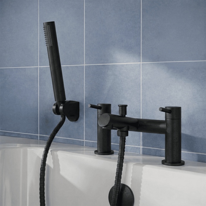 [BTE404] Wetley Round Minimalist Bath Shower Mixer Tap with Shower Kit - Choice of Finish - Silo