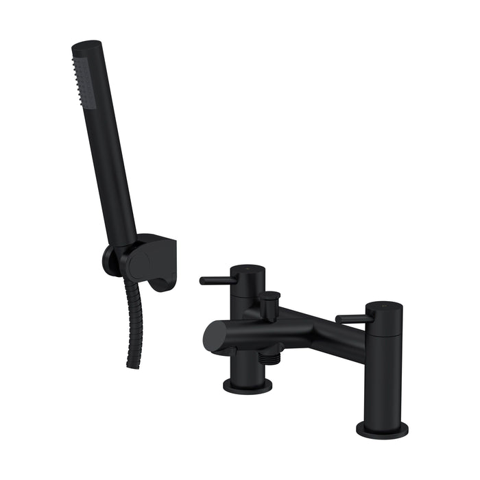 [BTE404] Wetley Round Minimalist Bath Shower Mixer Tap with Shower Kit - Choice of Finish - Cutout