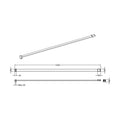 [BEFX030] Wetroom Screen Support Bar - Technical Drawing
