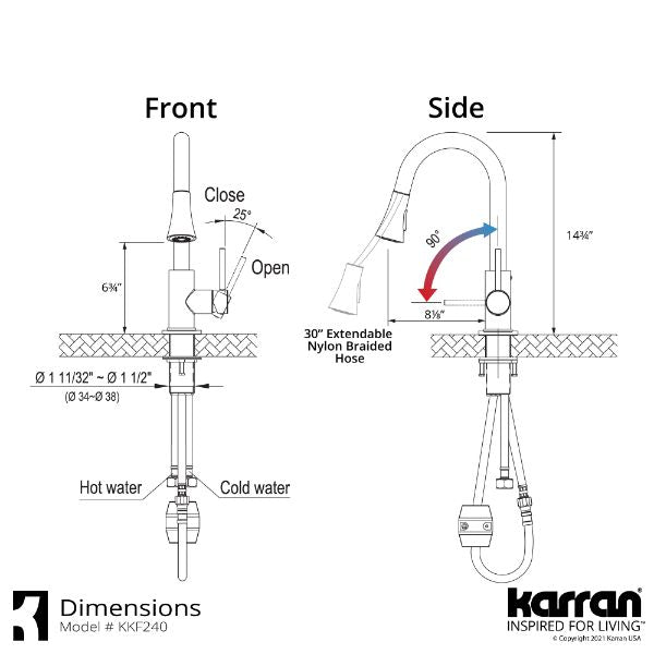 KKF240SS Dimensions
