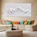 White Minimalist Textured Painting Canvas #MM132