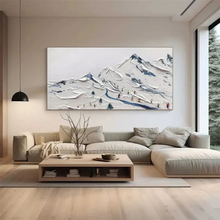 White Sport Art Minimalist Textured Wall Art #SA004