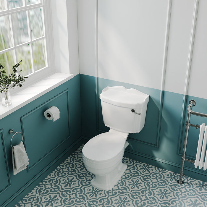 [BCLG003] Whitgreave Traditional Close Coupled Toilet and Seat - 885 x 715 x 715mm - Lifestyle 2