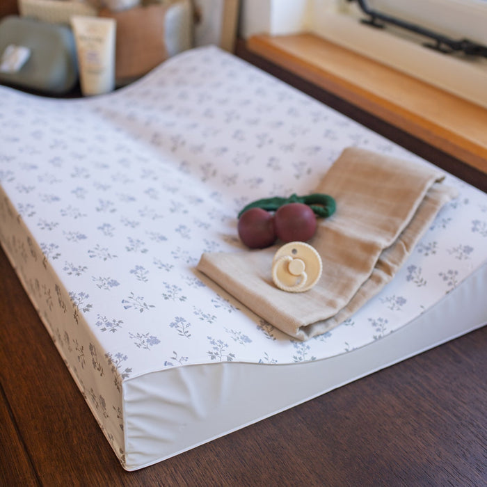 Wilby & Wonder - Wedge Baby Changing Mat - Blue Meadow