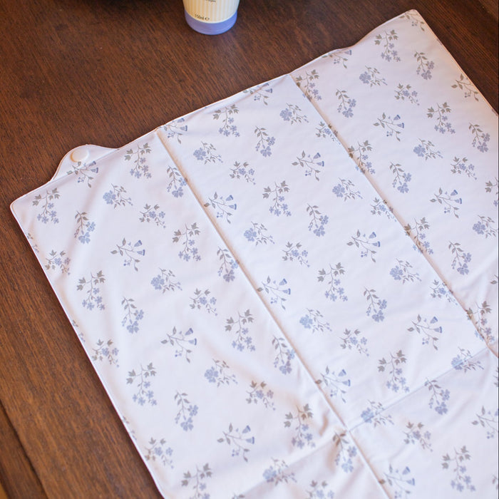 Wilby & Wonder – Travel Baby Changing Mat - Blue Meadow