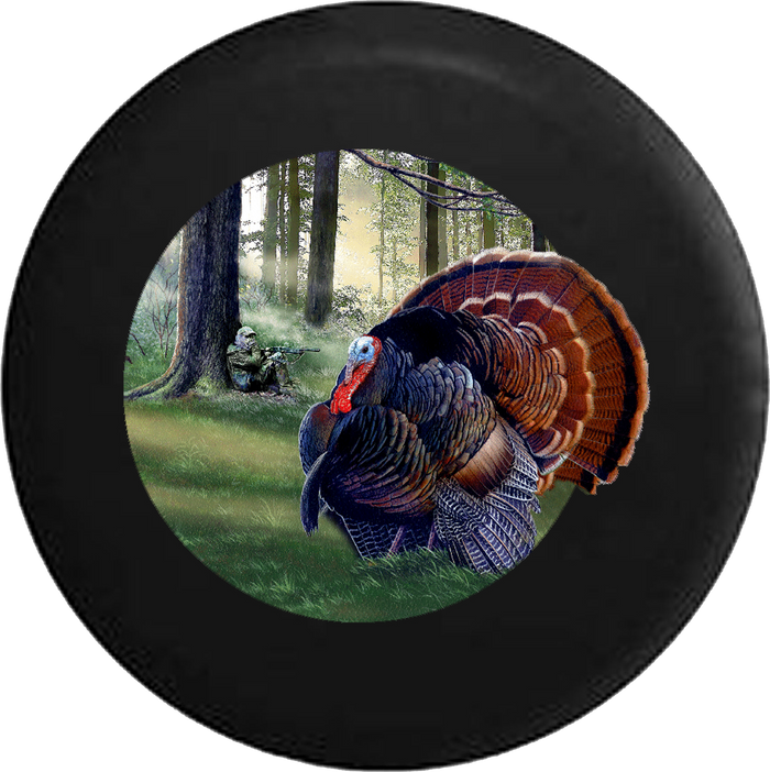 Wild Turkey Hunting in a Field RV Camper Spare Tire Cover-35 inch