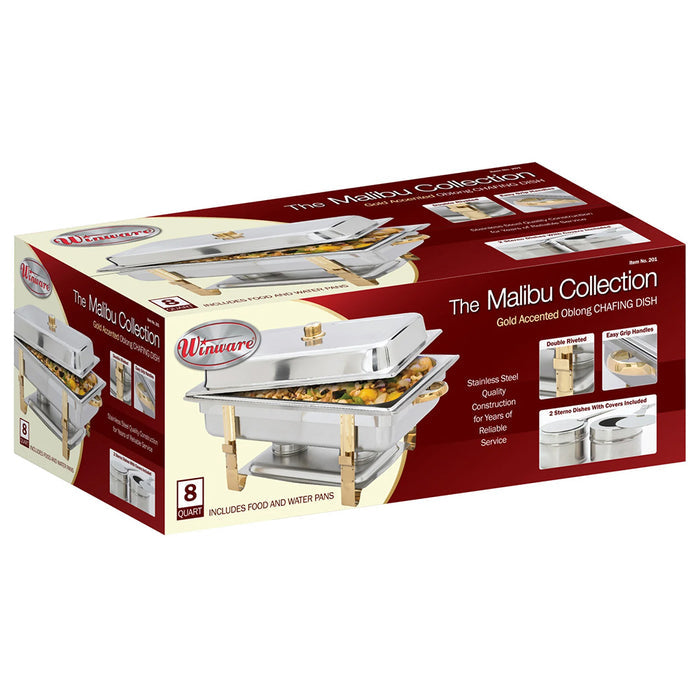 Winco 201 - Malbu Full-Size Chafer - Dome Cover