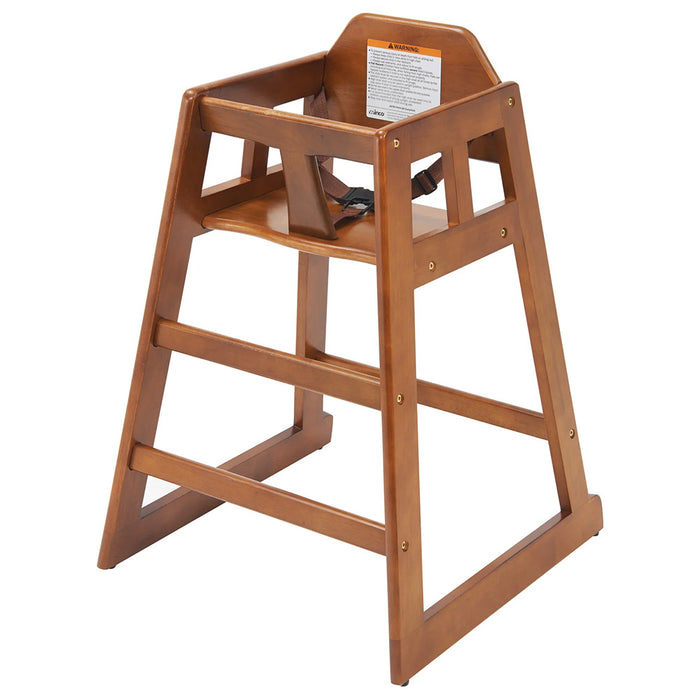 Winco CHH-104 - Wooden High Chair - 20" Seat Height - Walnut Finish