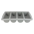 Winco PL-4B - 12"W Flatware Organizer Box - (4) Compartment - Grey