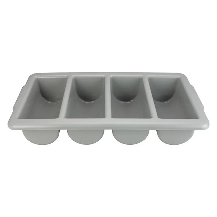 Winco PL-4B - 12"W Flatware Organizer Box - (4) Compartment - Grey