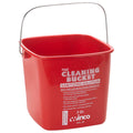 Winco PPL-3R - 3 Quart Red Pail - Sanitizing Solution