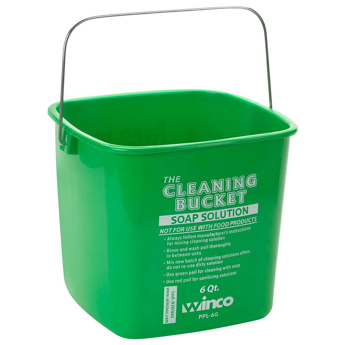 Winco PPL-6G - 6 Quart Soap Solution Cleaning Bucket