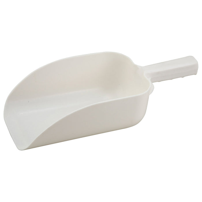Winco PS-64 - White Plastic Super Scoop - 9" x 5-1/2" x 3-1/2" D