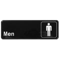 Winco SGN-311 - 3" x 9" - Information Sign with Symbol - "Men" Restroom