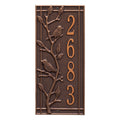 Woodridge Bird Vertical Wall Address Plaque