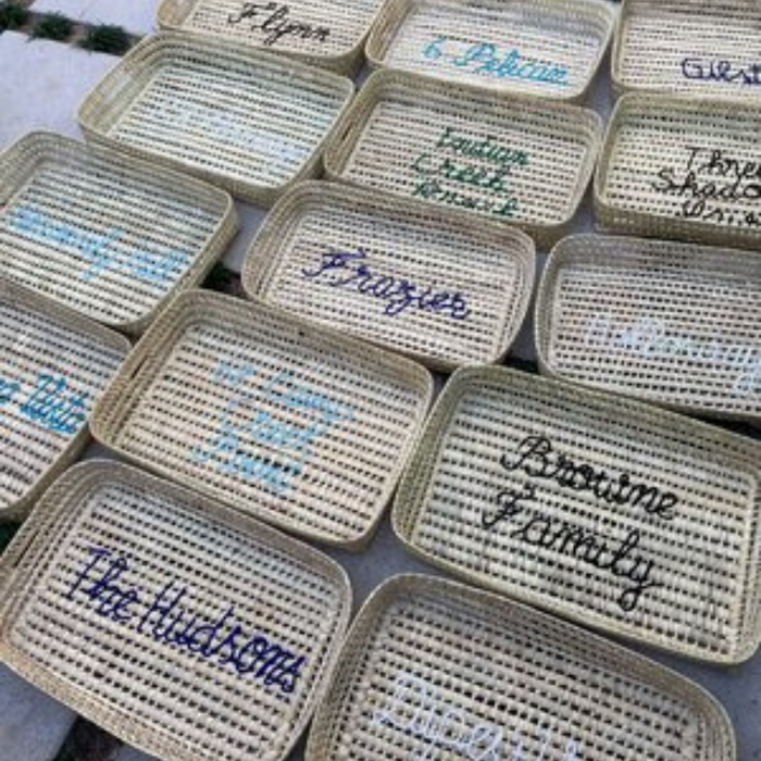 Woven Name Tray, Custom