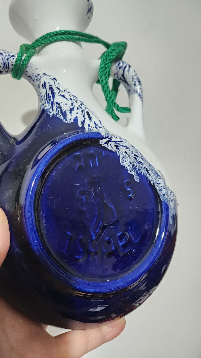 Yahav blue and white ceramic jug