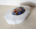 Yamatsu Japan Porcelain Oval Trinket Box