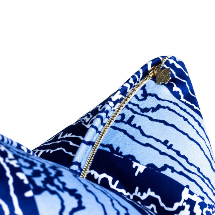yari indigo pillow - close-up