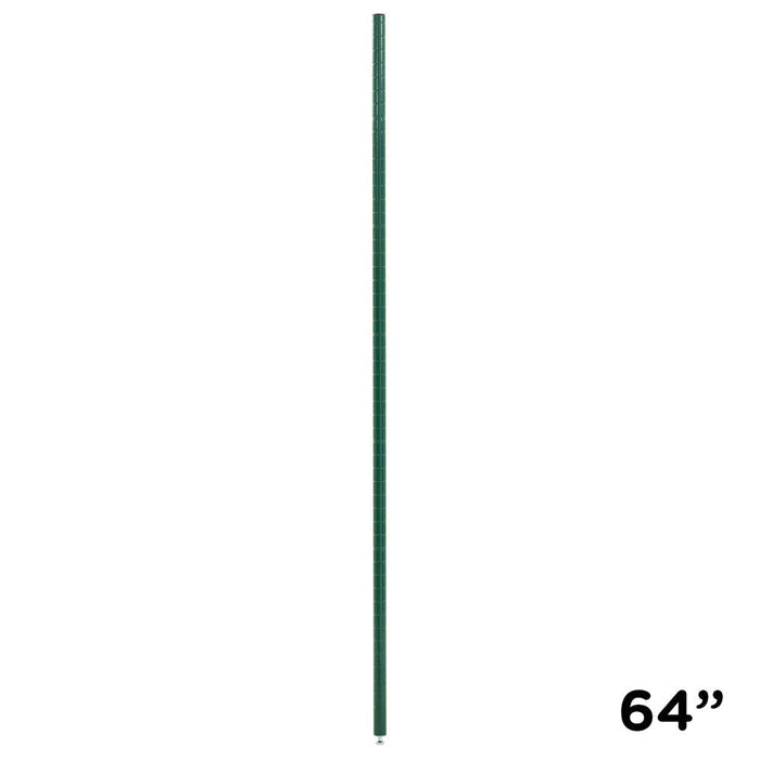 ZESCO J63K - 64"H  Shelving Post - Green Epoxy - Round