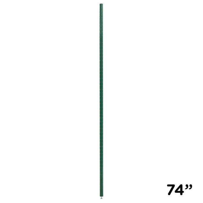 ZESCO J74K - 74"H  Shelving Post - Green Epoxy - Round